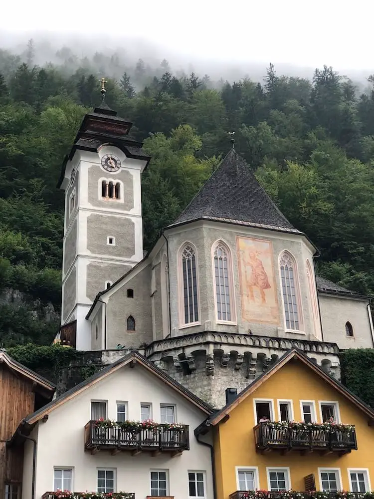Day trip from Salzburg to Hallstatt Catholic Church of Hallstatt