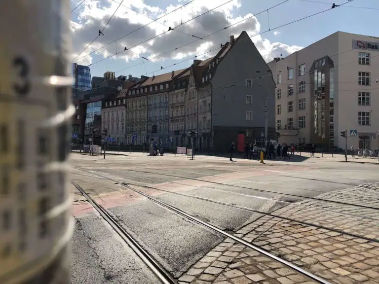 Tram tracks in Wroclaw