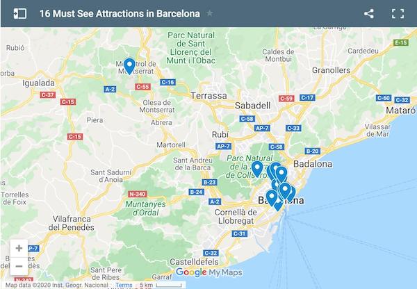 must see places in barcelona map