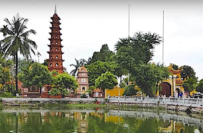 Tran Quoc Pagoda on West Lake Hanoi