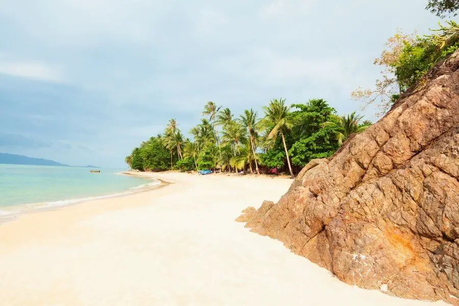 White sandy beach in Koh Samui Thailand