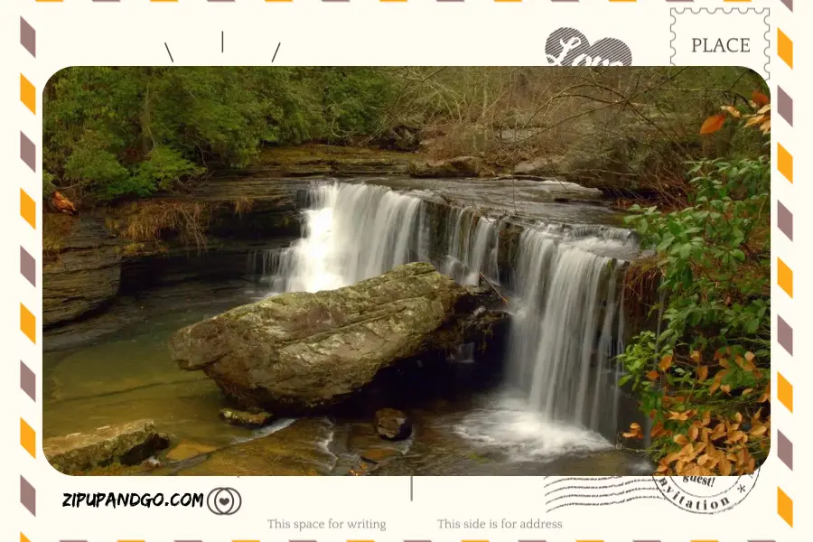 Upper Greeter Falls on the Cumberland Plateau in Grundy County Tennessee